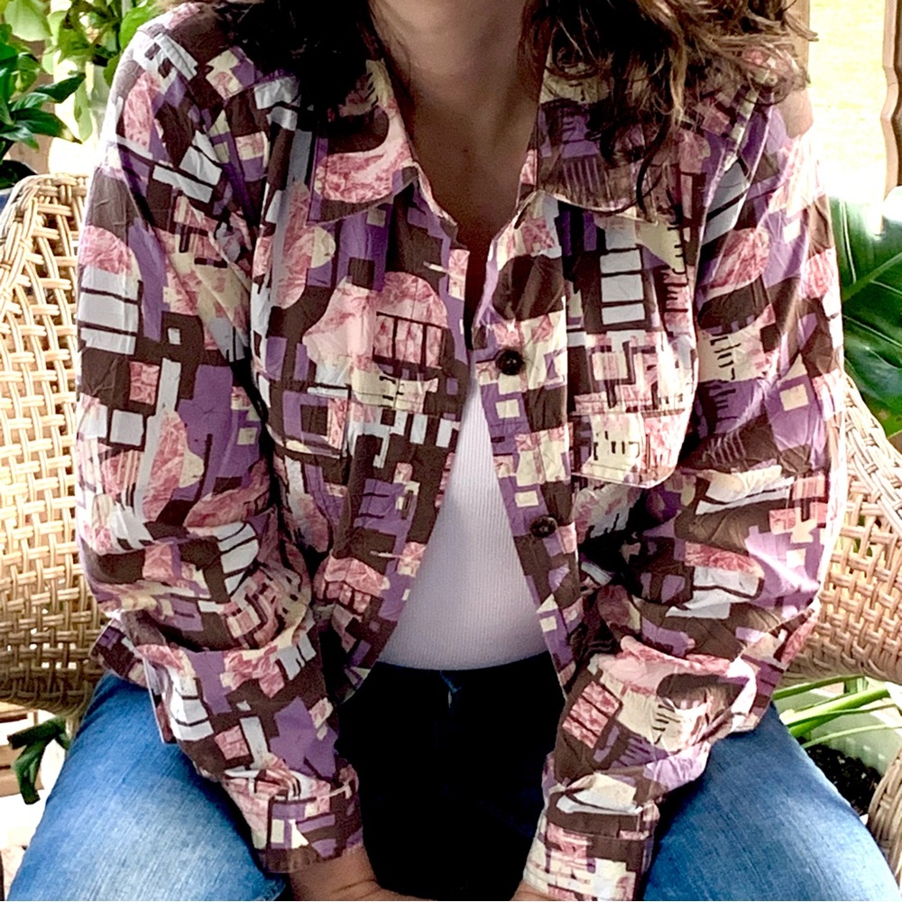 Christopher & Banks Geometric Pattern Jacket - image 1